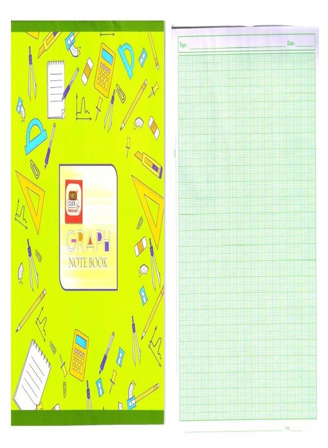 FIRST CLICK أوراق رسم بياني من فيرست كليك، دفتر رسم بياني، أوراق رسم بياني، دفتر لوتس 8، 200 ورقة (دفتر واحد 25 ورقة) لتدريب الطلاب، حجم كبير 26 × 21.5 سم - Image 4